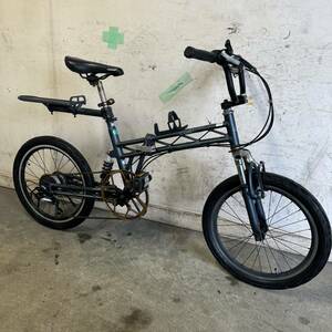 216* Gifu departure ^SALAMANDER/ foldable bicycle ^20 -inch /6 step shifting gears /20×2.25/ folding mountain bike / crime prevention equipped / present condition goods R5.12/14*