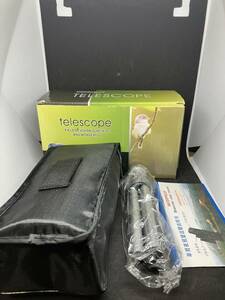 1円 希少 レア TELE SCOPE テレスコープ 双眼鏡 望遠鏡 ほぼ未使用品 現状品 保管品 元箱 付属品付 光学 機器 アウトドア 野外