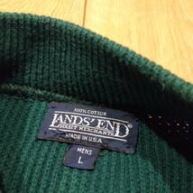 USA古着卸 Lサイズ LANDS' END ランズエンド ジップアップ ニット プルオーバー_画像4