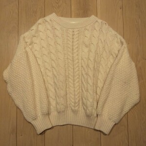 ★USA古着卸 Lサイズ Cottage Knitwear コテージ ニットウェア アラン模様 セーター