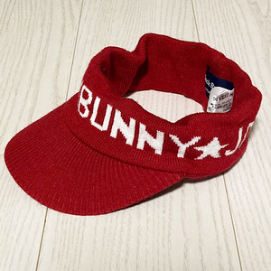 JackBunny!! by PEARLYGATES ニットサンバイザー パーリーゲイツ ジャックバニー レディース ☆極美品