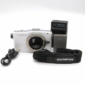 【良品】OLYMPUS ミラーレス一眼 PEN mini E-PM1 ボディ ホワイト E-PM1 BODY WHT