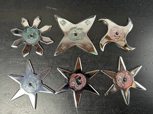 [KA306] 手裏剣 6点 鉄製 忍者 おもちゃ NINJA SHURIKEN 武具