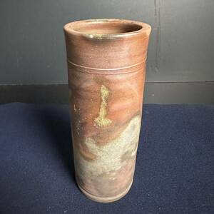 [SX919] Zaimei Bizen . vase . flower natural flower go in one wheel .. flower vase decoration .. tool tea utensils ceramics old tool antique 