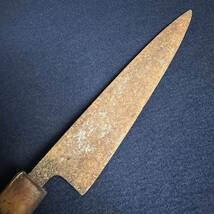 [KJ079] 出刃包丁 牛刀 和包丁 刃渡り約21cm 刃物 ナイフ キッチン 調理道具_画像2