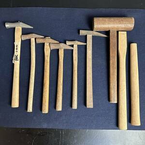 [KJ092] 金槌 木槌 木柄 まとめて ハンマー トンカチ 玄能 ネイルハンマー 大工道具 ハンドツール
