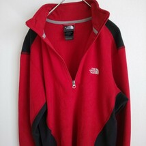 【送料無料】THE NORTH FACE｜ザノースフェイスハーフジップ フリース メンズ Sサイズ レッド_画像4