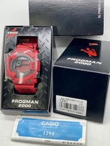 C551 CASIO カシオ G-SHOCK/Gショック 1000本限定 FROGMAN2000/フロッグマン 赤蛙 DW-8200NT-4JR_画像3