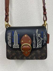 ♪ コーチ COACH ビート 2wayショルダー バッグ シグネチャー スターダスト シティ スカイライン エンブロイダリー [C0770] 新品同様