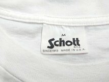 ★☆【USA製】　Schott　半袖T　ホワイト　M　状態良　アメリカ製①☆★_画像4