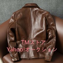 新品 牛革 ライダースジャケット ハーレー 本革 カウハイド 革ジャン レザージャケット アメカジ バイクレザー メンズファッション S～5XL_画像3