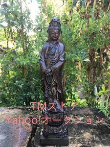 人気美品★沈香木彫刻 置物 観音菩薩 観音像 置物 彫刻 高さ38cm