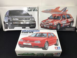 ●フォルクスワーゲン プラモデル3体セット『ゴルフ VR6、ゴルフ V5、ゴルフIII レッドアローズ』Volkswagen