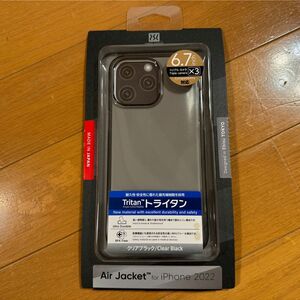 【使用少・美品】iPhone 14 Pro Max ケース パワーサポート Air Jacket クリアブラック