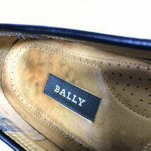 【バリー】本物 BALLY 靴 27.5cm 黒 ロゴモチーフ ローファー スリッポン ビジネスシューズ 本革 レザー 男性用 メンズ イタリア製 42 1/2_画像9