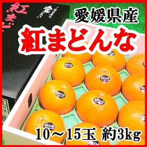 【Good】すぐ発送！！本場・愛媛の高級柑橘『紅まどんな』10～15玉3kg 化粧箱