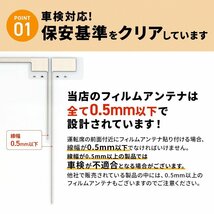 L型 フィルムアンテナ ４枚 汎用 エレメント 高感度 ケンウッド MDV-M906HDL MDV-M906HDW ナビ フルセグ 地デジ 載せ替え 補修 貼り替え_画像2