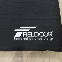 ●FIELDOOR● エアーマットレス ブラック Ｌサイズ 車中泊マット アウトドア キャンプ用品 袋あり　中古②_画像3