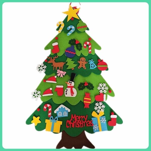 【一点限り】クリスマスツリー クリスマス フェルト 壁掛け オーナメント セット