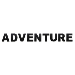 ADVENTURE アルファベット ブラック 英字 文字 エンブレム ロゴ 3Dエンブレム 立体ロゴ ステッカー シール