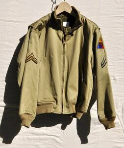  ☆WW2 US ARMY タンカースジャケットREPRODUCTION TANKERS JACKET 5th ARMORED DIVISION SIZE38 CONMAR ZIPPER☆