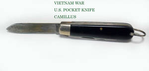 未使用デッドVIETNAM WAR US CAMILLUS TL-29 ELECTRICIAN'S LINEMAN 2 BLADE POCKET MILITARY KNIFE 