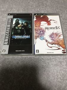 PSP ソフト 2本セット クライシス コア ファイナルファンタジー7/ファイナルファンタジー 零式 中古