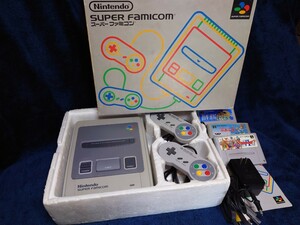 任天堂 スーパーファミコン 前期 希少型 すぐ遊べるセット 箱 説明書 アダプター ステレオケーブル コントローラー SFC ソフト ドラクエ