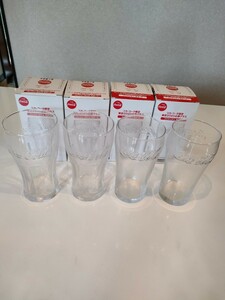 未使用コカ・コーラ限定東京2020応援グラス　箱入4つ　ファウンテン　コンツァー　レトロ　非売品　