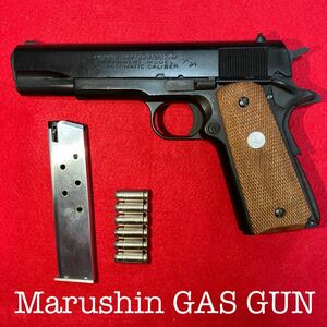 マルシン/ガスオペレーション COLT MK4シリーズ70 ガス漏れ、マガジン破損あり　コルトガバメント ブローバック 