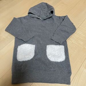 子供服　裏起毛　110 パーカー　ワンピース　美品