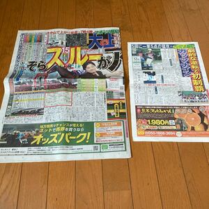 スポーツ報知 報知新聞 令和5年12月24日 巨人 ジャイアンツ　有馬記念　岡田彰布　彩風咲奈　大湖せしる　近藤真彦　三代目JSB