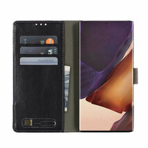 Samsung Galaxy Note20 Ultra5G ケース au SCG06 docomo SC-53A スマホケース 手帳型 カード収納 ズック&PUレザーケース_画像4