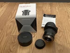 中古 Samyang サムヤン AF14mm F2.8 キヤノンマウント 広角 単焦点 元箱,付属品付き