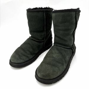 R ＊ '定番 人気モデル' 履き心地抜群 UGG アグ CLASSIC SHORT クラシックショート 裏ボア 本革 ムートン ブーツ 24cm レディース 5825