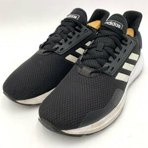 B ☆ 良品/ 履き心地抜群!! '18年製' adidas アディダス DURAMO 9 WIDE BB7953 ランニングシューズ size:26.0cm メンズ スニーカー BLK 黒