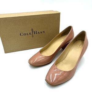 ＊ ほぼ美品 箱付き '高級感溢れる' COLE HAAN コールハーン 本革 エナメルレザー ヒール / パンプス 7B 24cm レディース 婦人靴 シューズ