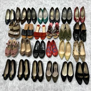 1円~ ＊ まとめ売り 高級婦人靴 25点セットSalvatore Ferragamo / Sergio Rossi / ZANOTTI / YSL / TOD'S / FABIO RUSCONI パンプス 卸売