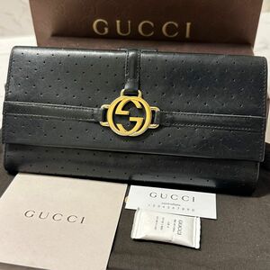 新品同様！ グッチ GUCCI 財布　長財布　インターロッキングGG