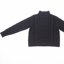 インゲボルグ 黒 ケーブル編み ハイネック ニット セーター/2022AWコレ/フリーサイズ/L17-191_画像5