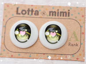 【Typeハート　イエローゴールド　A品】レジンアイ 22mm相当 Lotta mimi