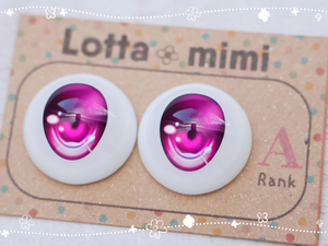 【Type1　ディープピンク　A品】レジンアイ 22mm相当 Lotta mimi