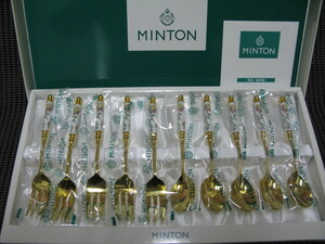 MINTON/ミントン◆金仕上げスプーン・フォーク 10pcセット◆◆未使用保管品