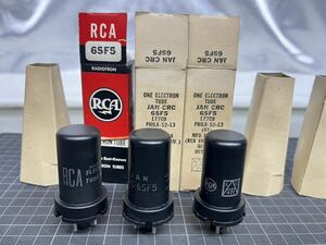 1952 RCA JAN CRC 6SF5 3品まとめて 共箱 ERECTRON TUBE 真空管