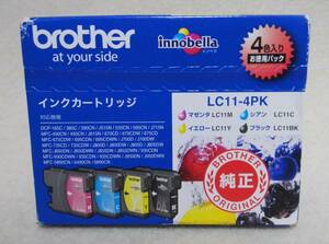 即決・送料込◆ブラザー(brother)純正インク LC11-4PK　４色セット◆新品・未開封品