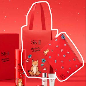 SK2 メゾンキツネ　ポーチ　ショッパー　レッド