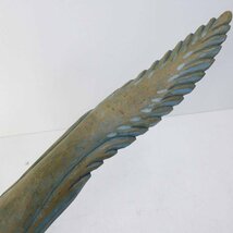 幅70cm 特大 木彫り 鳥 バード オブジェ 置物 彫刻 アジアン エスニック ハンドメイド雑貨★728v04_画像4