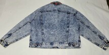 ～80s USA製 Levi's 70417 0819 ケミカルウォッシュ 裏チェック デニムジャケット L 80年代 アメリカ製 ビンテージ_画像2