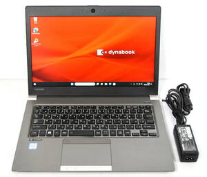 ☆ Dynabook R63/J i5-8250U 1.6(3.4)G 8CPU/SSD 256GB/13.3 FHD 1920x1080/無線/Bluetooth/カメラ/Office 2021/最新W11 & リカバリ ☆1203