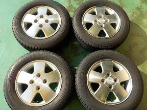 D13010 スズキ エブリィワゴン 純正 ブリザック VRX 155/70R13 付き ４．５Ｂ +５０ ＰＣＤ１００ ４穴